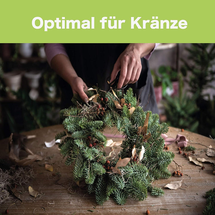 Talvani Basteldraht 9X | in grün Silber schwarz – Flexibler Blumendraht zum Basteln – Rostfreier Dra
