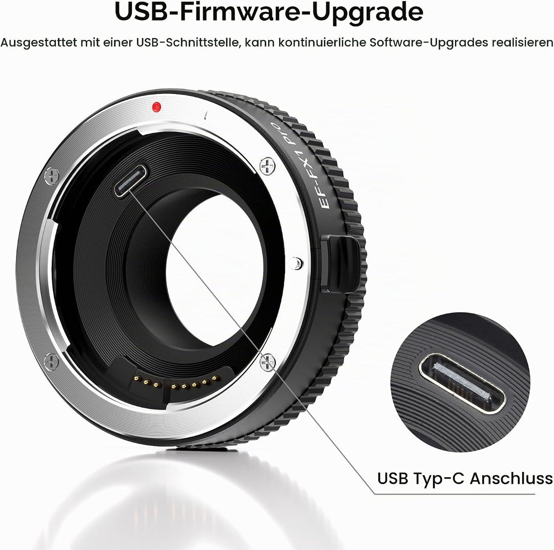 VILTROX EF-FX1 Pro Autofokus Objektivadapter Objektiv Konverter mit Blendensteuerung Kompatibel mit