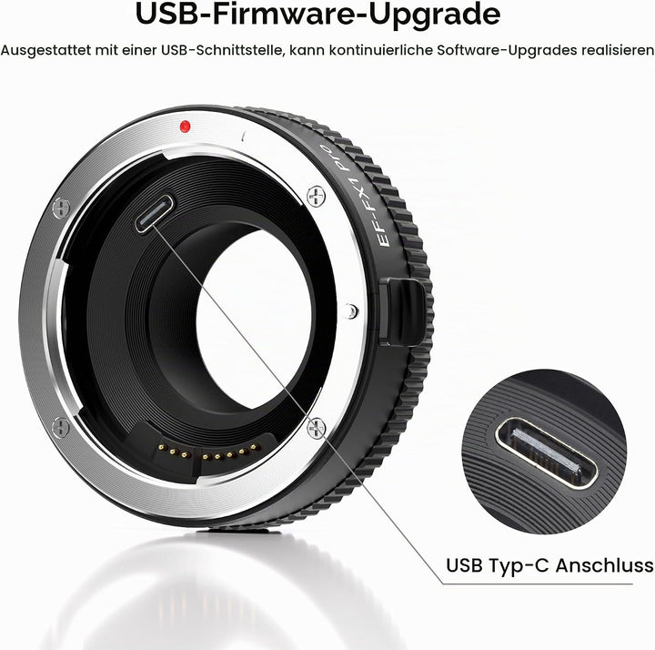 VILTROX EF-FX1 Pro Autofokus Objektivadapter Objektiv Konverter mit Blendensteuerung Kompatibel mit