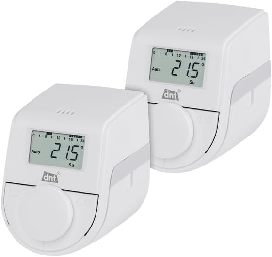 DNT 2er-Set Heizkörperthermostat ThermoTune, Stand-Alone, ca. 4 Jahre Batterielaufzeit, 2er-Set