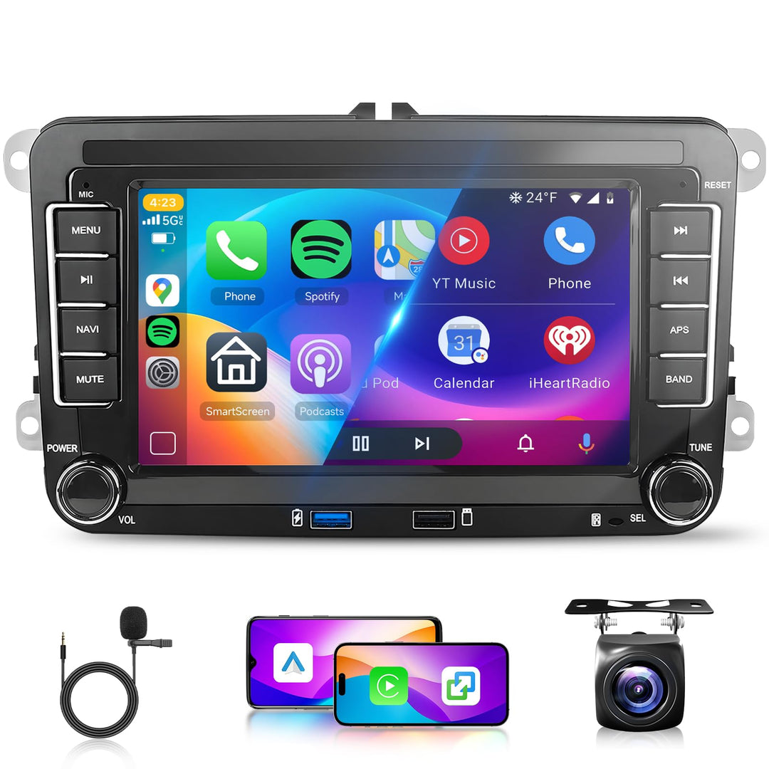 2G&64G 7" Android Autoradio Für VW Golf 5 6 Polo Passat Skoda Touran Tiguan Seat mit Carplay Android