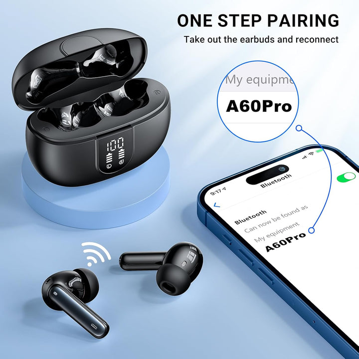 Bluetooth Kopfhörer,Kabellose Bluetooth Kopfhörer 5.3 In Ear Kopfhörer,42 Stunden Spielzeit,Sportkop