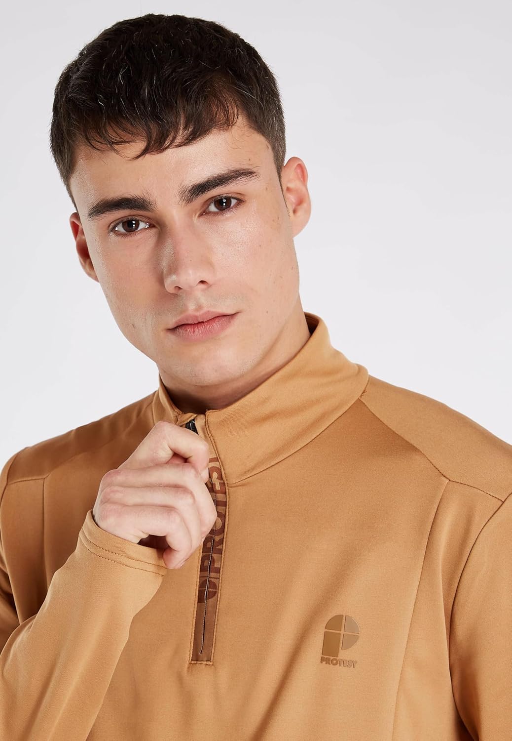 Protest Herren 1/4-reissverschluss WILL XS Fudgecamel, XS Fudgecamel