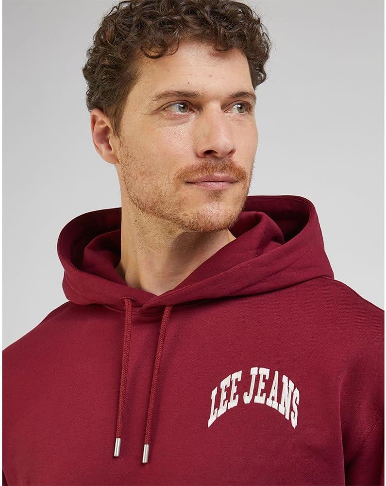 Lee Herren Varsity Hoodie Hooded Sweatshirt XL Rosa, XL Rosa