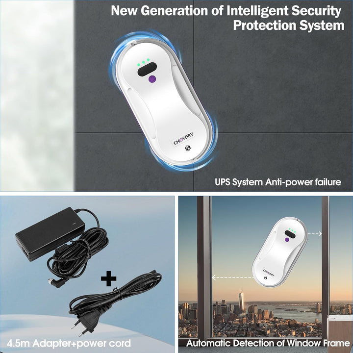 CHOVERY CL-2 Fensterputzroboter, der Fensterputzroboter Fenster Roboter mit Fernbedienung, automatis