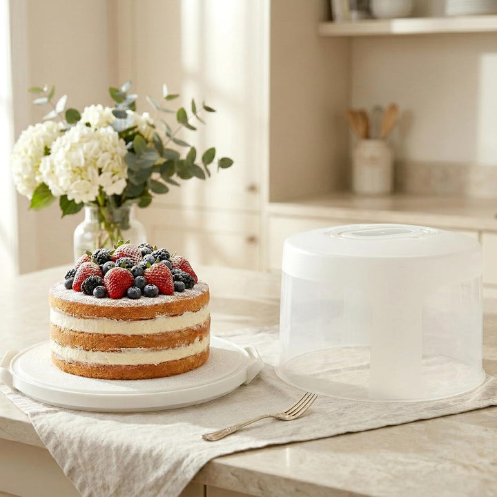 Kühle Kuchenbox – Isolierte Kuchen Transportbox für runde Kuchen, mit Kühlakku-Fach, hält Speisen bi