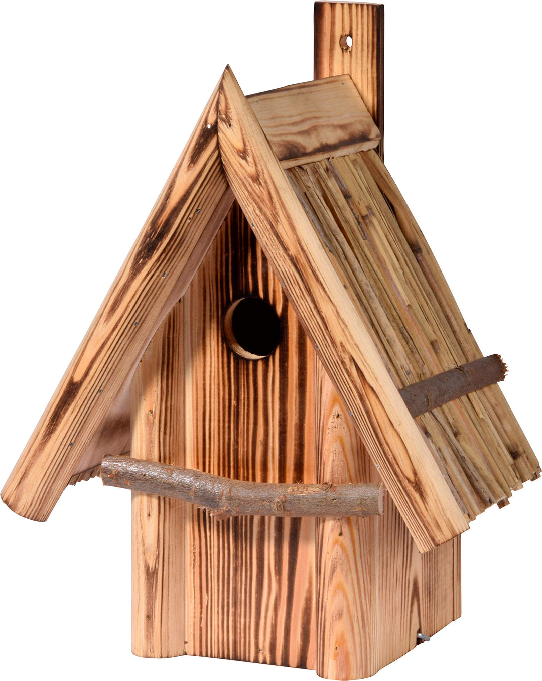 dobar® 13070e Nistkasten Hexenhaus Ø 32 mm - Nisthöhle für Wildvögel - Nistkasten Massivholz - Nisth