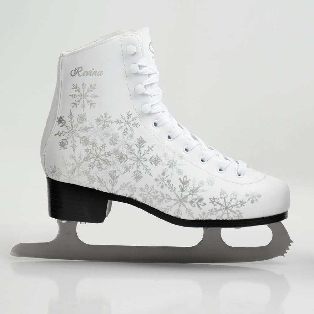 MADIVO SMJ Revina Damen Schlittschuhe Eiskunstlauf Eislaufschuhe Klassische Eislauf Weiss | Grössen: