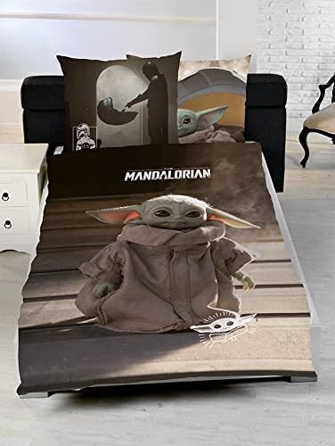 Tex Idea Star Wars Mandalorian The Child Bettwäsche glatt Glow IN The Dark - LEUCHTET IM Dunkeln NEU