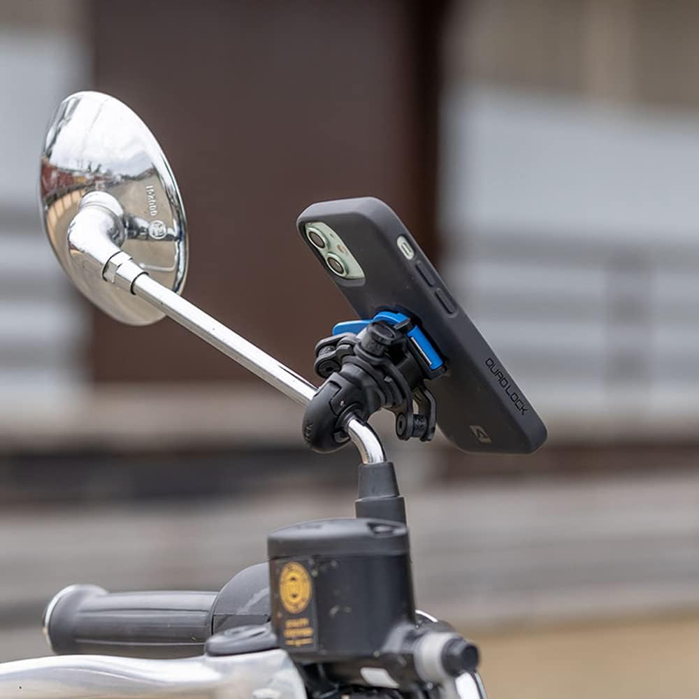 Quad Lock Spiegelhalterung für Motorrad/Motorroller für iPhone und Samsung Galaxy-Handys Mirror Moun