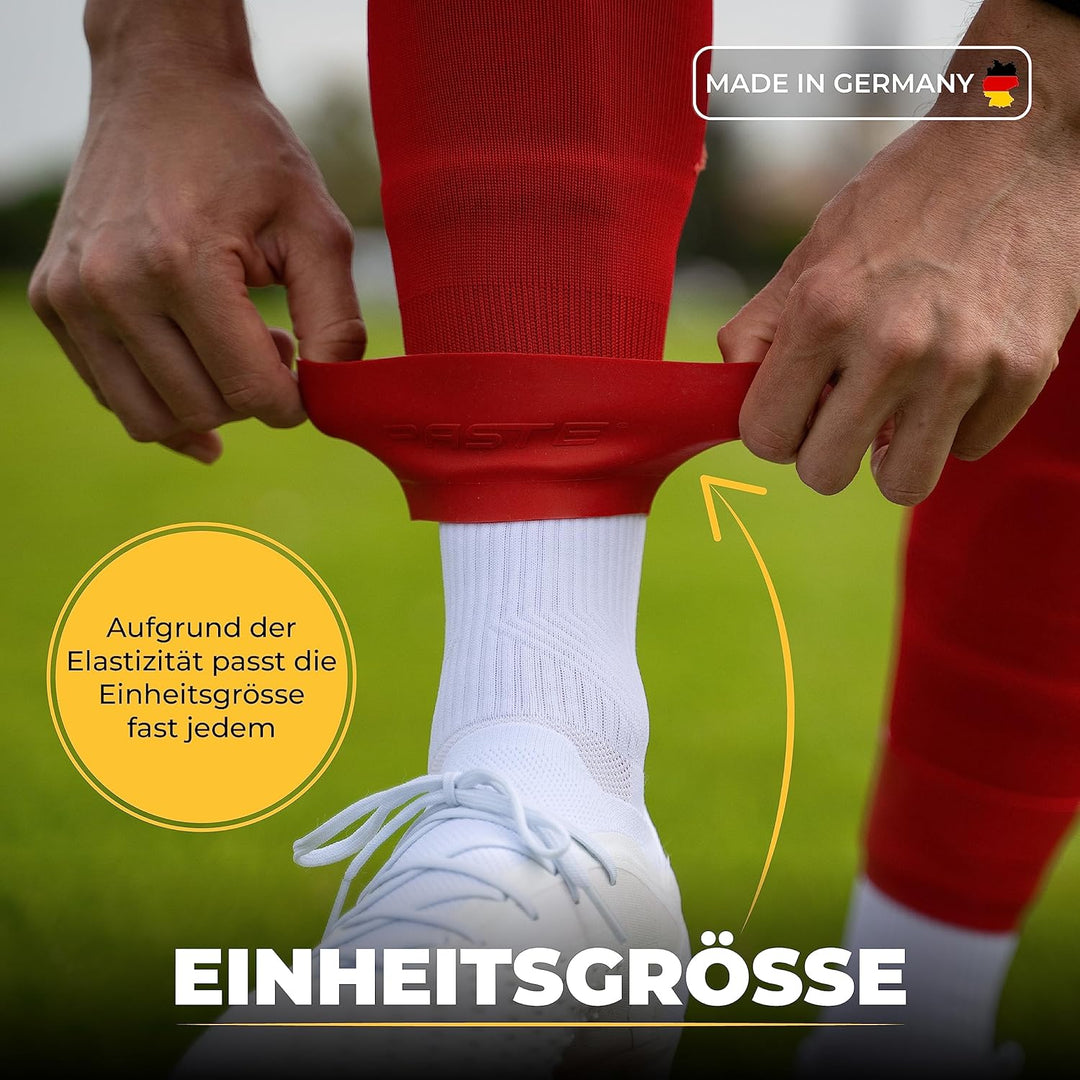 PASTE ® Schienbeinschonerhalter aus Silikon - DAS ORIGINAL - Fussball für Herren, Damen & Kinder, 2e