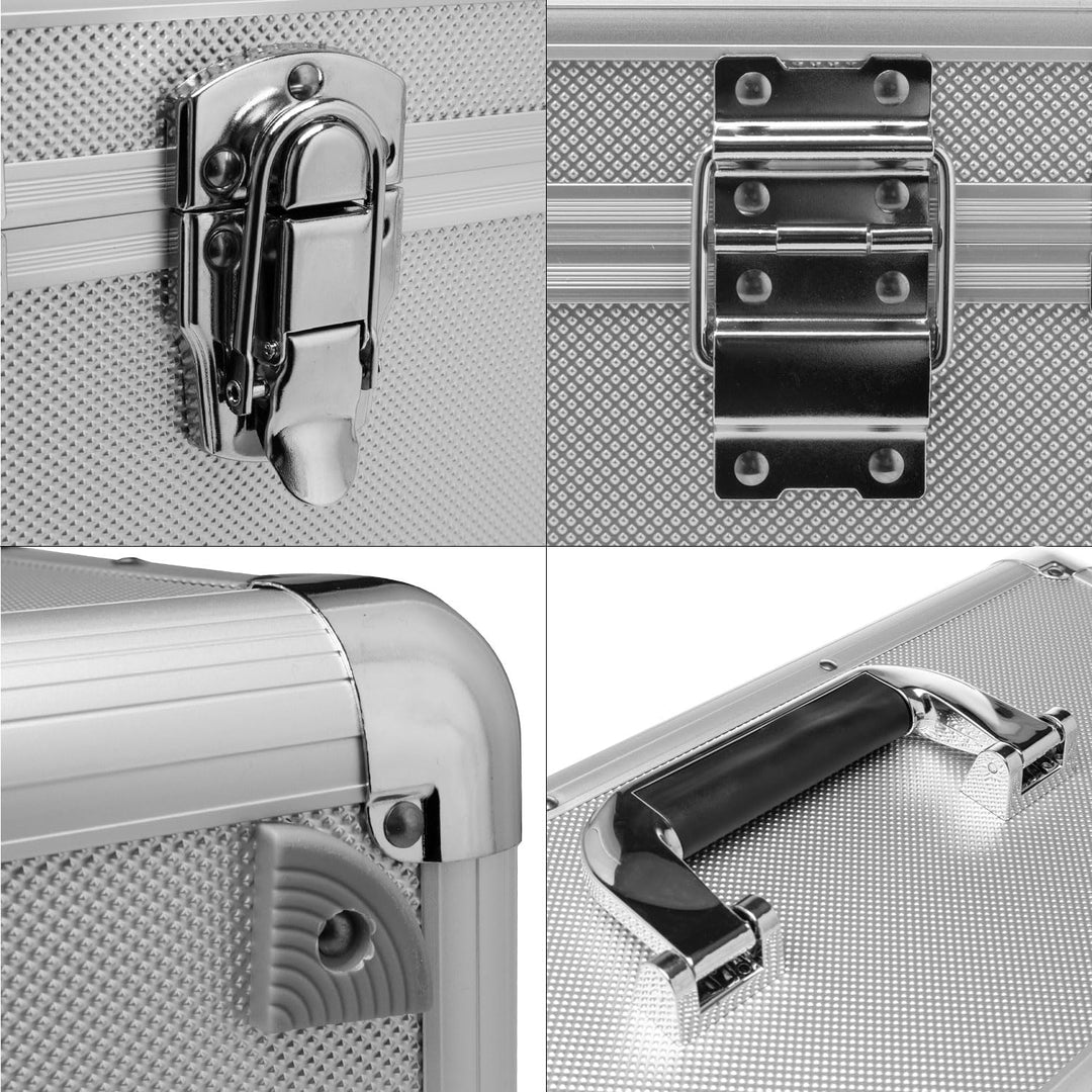 anndora Werkzeugkoffer 28 Liter - XL Werkzeugkasten Werkzeugbox - silber XL - Silber, XL - Silber