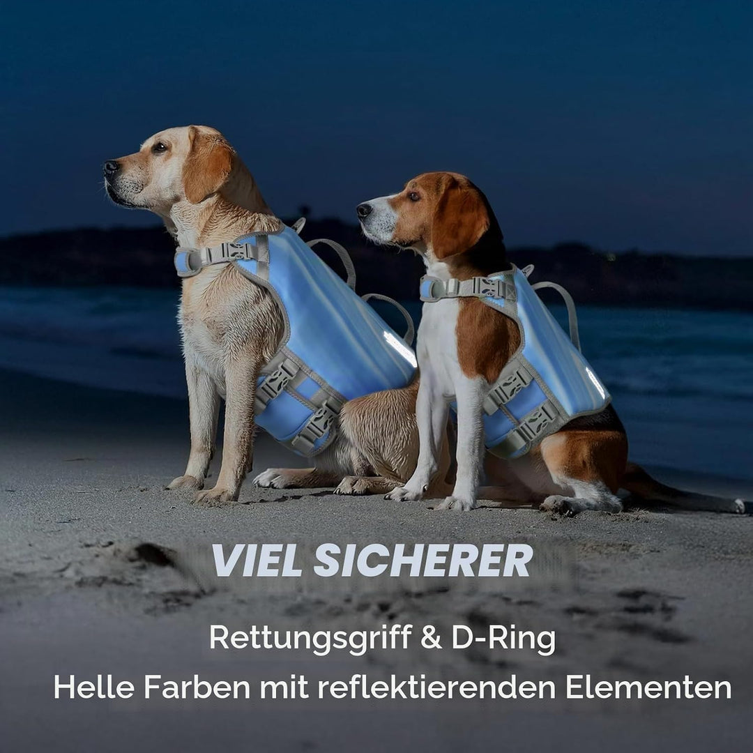VIVAGLORY Neopren Schwimmweste Hund Hundeschwimmweste Für Wassersport Schwimmen &amp; Hunter, Leichte Si