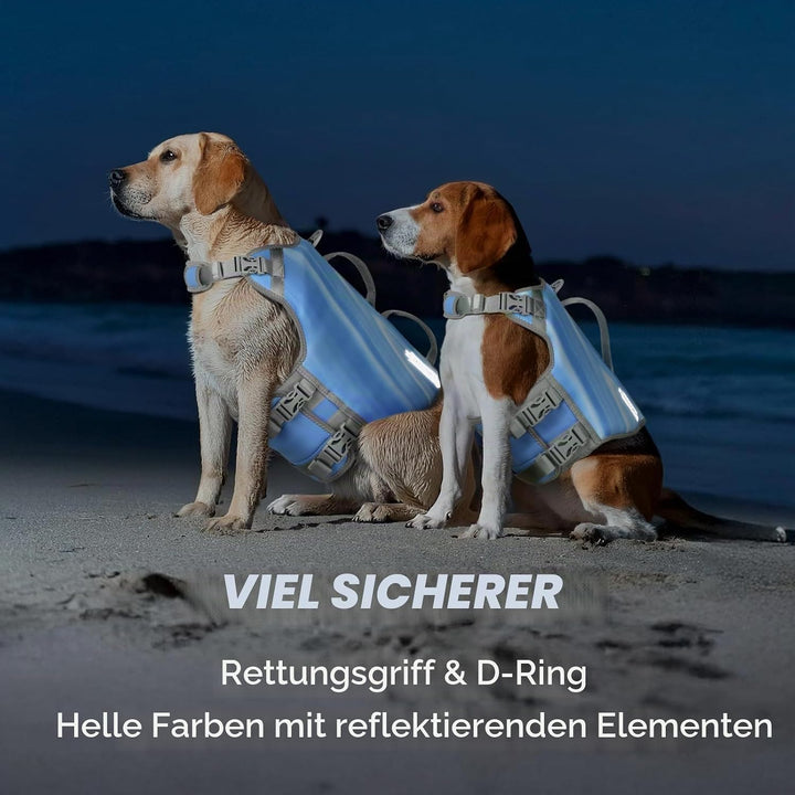 VIVAGLORY Neopren Schwimmweste Hund Hundeschwimmweste Für Wassersport Schwimmen &amp; Hunter, Leichte Si
