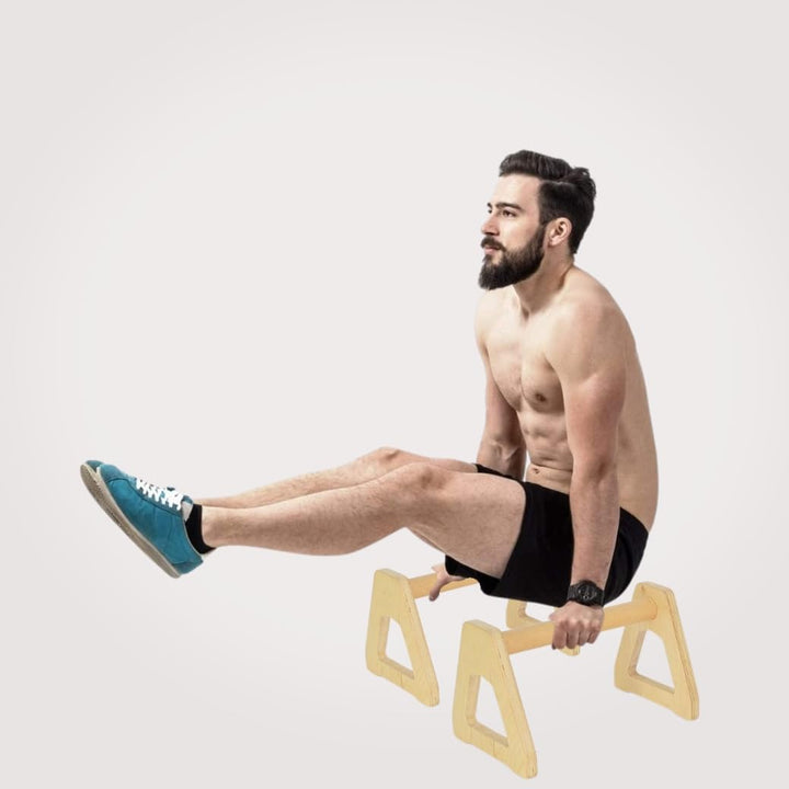 Push-Up Handles – Ergonomische Liegestützgriffe aus Holz für Calisthenics, Krafttraining & Yoga, sta