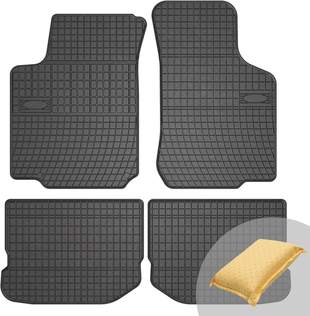 FROGUM EL Toro Gummimatten Ganzjähriges-Set von Autofussmatte Auto Fussmatten für SEAT Leon I 99-05,