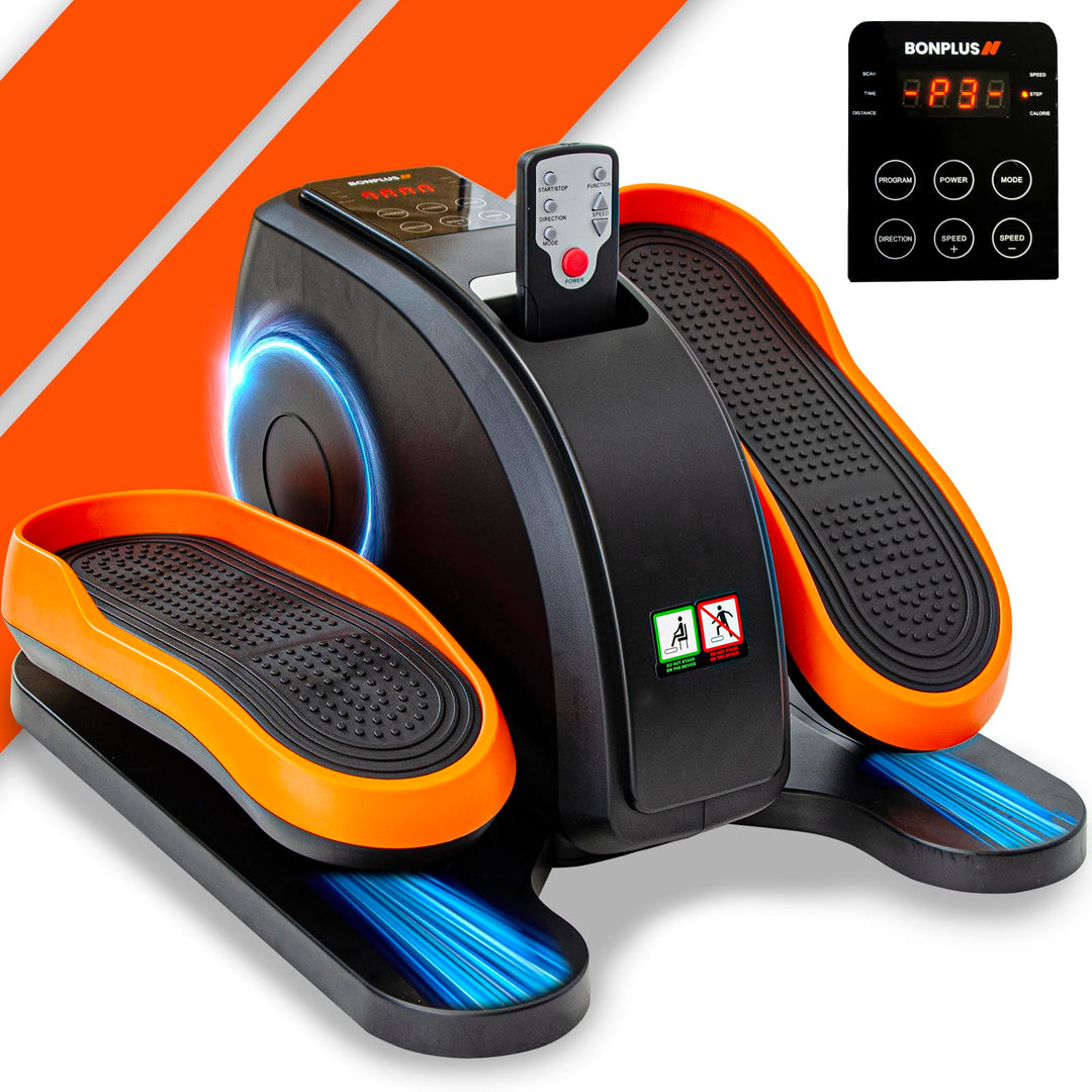 Bonplus BP | Mini Heimtrainer | Bidirektionaler | Mini-Ellipsentrainer | Fernbedienung | Geschwindig