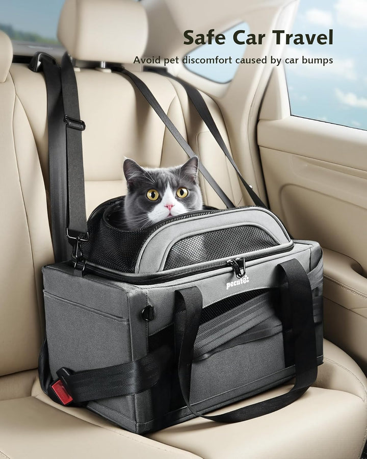 pecute Katzentasche Flugzeug Transporttasche Stabiler Halt Haustier Tragetasche, Transportbox Katze