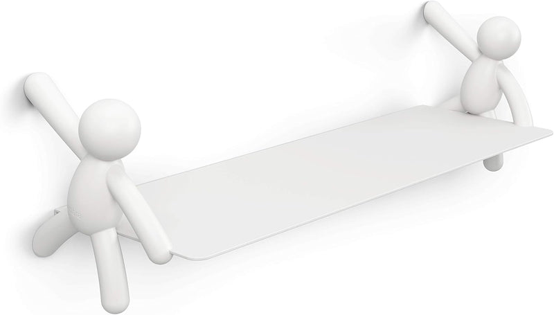 Umbra Buddy schwebendes Wandregal Shelves & Magazine Racks, Steel, White, Einheitsgrösse, Wei&