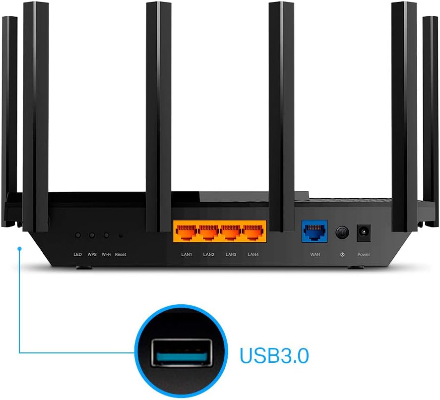 TP-Link Archer AX73 Wi-Fi 6 Gigabit WLAN Router, dual band (4804 Mbit/s 5 GHz, 574 Mbit/s 2,4 GHz, 4