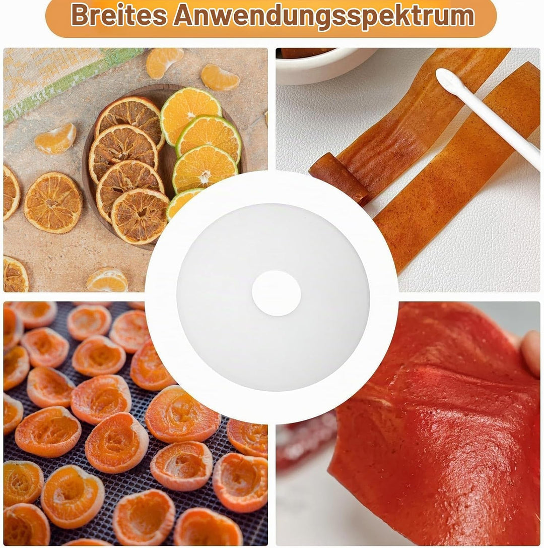 2 Stück Obstdörrgerät, Dörrgerät, Trocknertablett, Silikon-Fruchtrollenblätter, wiederverwendbare Tr