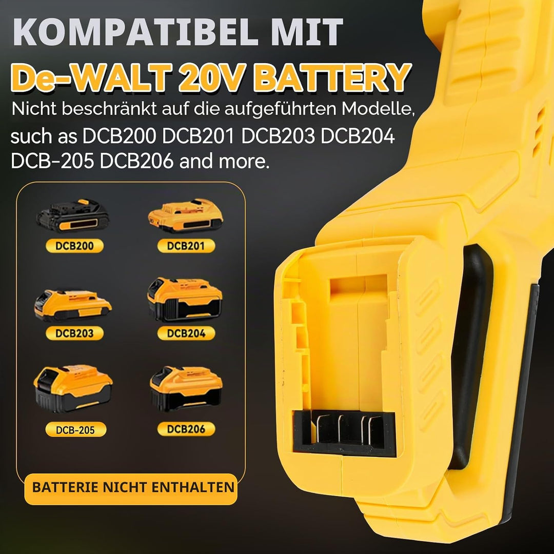 Akku-Hochdruckreiniger für Dewalt 20 V Akku, 21000 U/min, 1000 PSI, tragbarer Handreiniger mit 6-in-