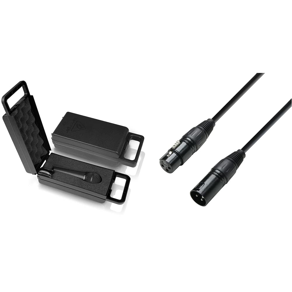 Behringer Ultravoice XM8500 Dynamisches Gesangsmikrofon mit Nierencharakteristik & Adam Hall Cables