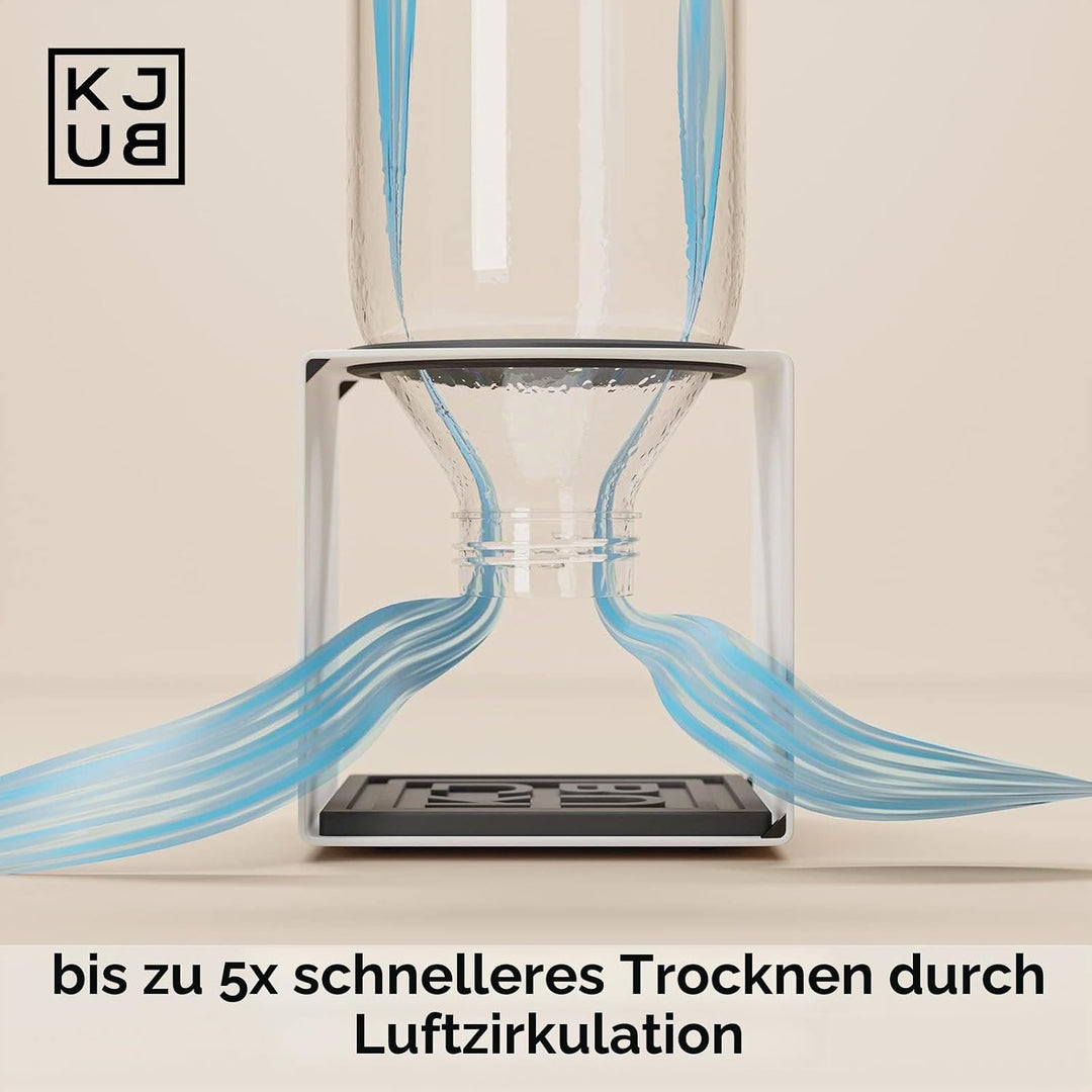 KJUB Flaschenhalter kompatibel für Flaschen von SodaStream, Aarke, AirUp UVM.| Zum Trocknen &amp; zur Au