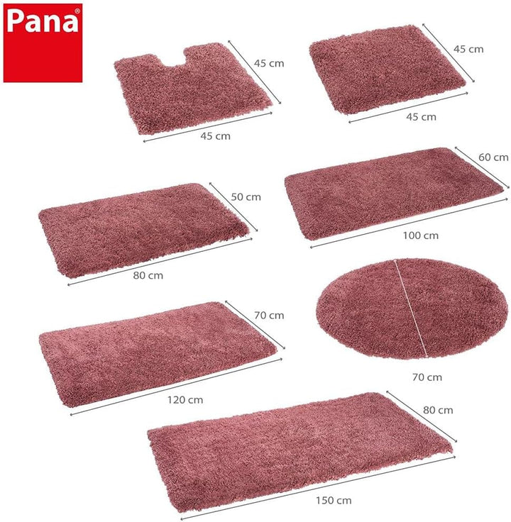 PANA Vienna Premium Badematte • Hochfloor Badvorleger • Duschvorleger • WC-Teppich • rutschfest • sa