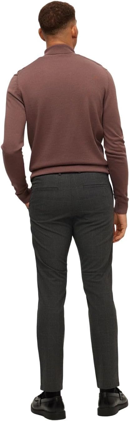 SELETED HOMME Herren Hose 29W / 32L Grey Melange /Checks:grey, 29W / 32L Grey Melange /Checks:grey
