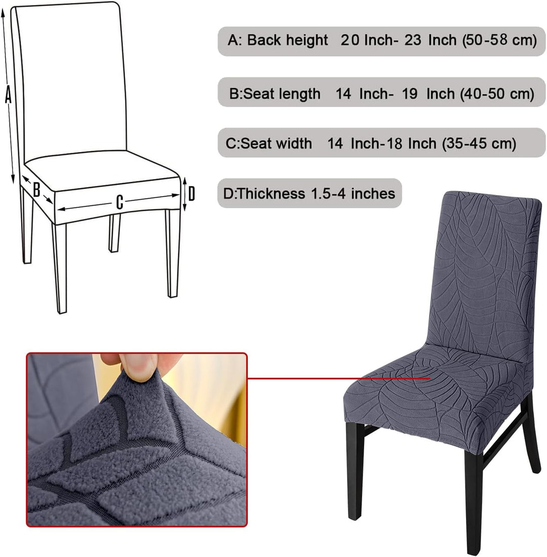 SHENGYIJING Stretch Set of 2 or 4 or 6 Waterproof Dining Chair Covers for Dining Room, Removable and
