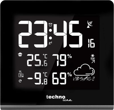 Technoline 2586 WS 9065 Moderne Wetterstation mit Displaydarstellung in 256 verschiedenen Farben mit