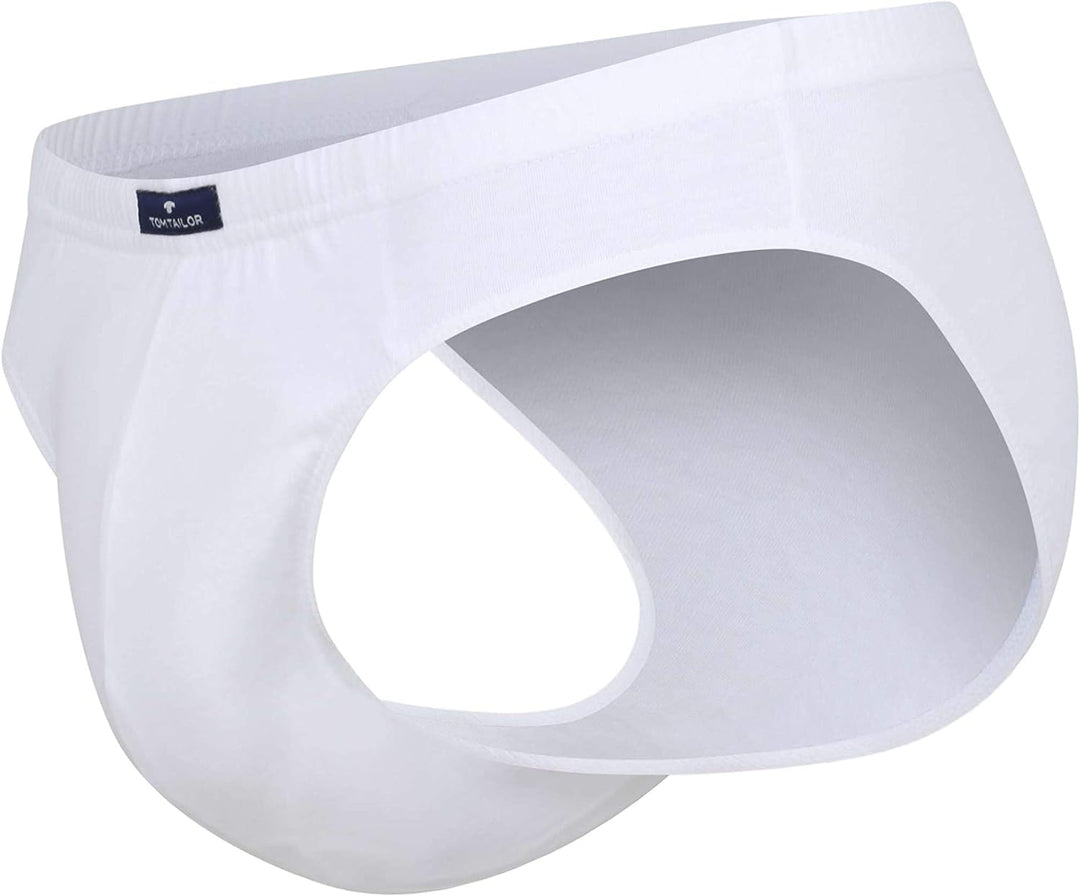 TOM TAILOR, Herren Briefs, 7er Pack, Single Jersey, Weiss, M