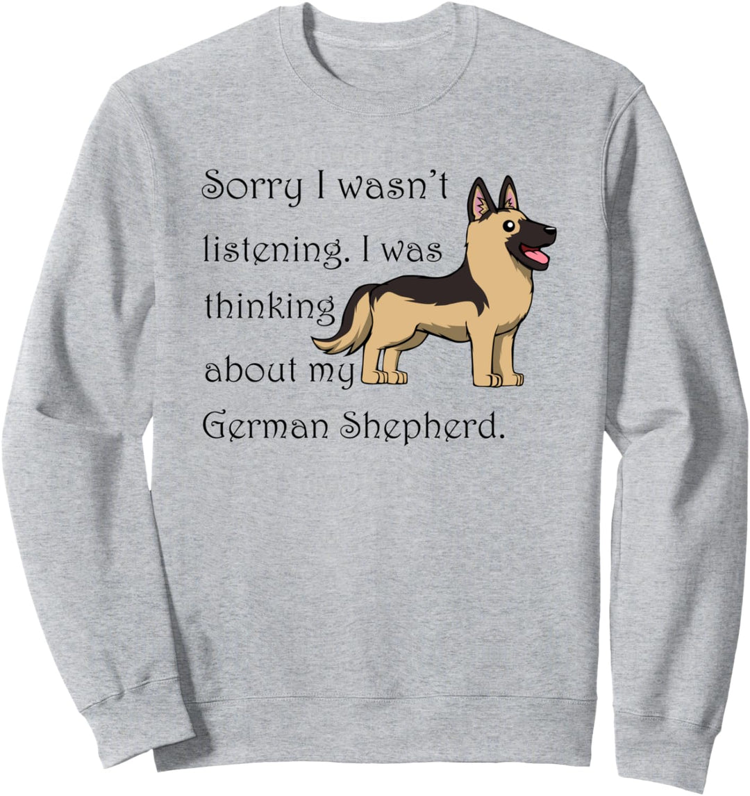 In Gedanken beim Schäferhund Ironisch Hund Sweatshirt