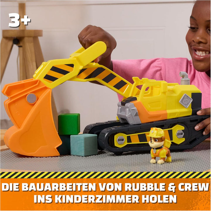 Rubble & Crew – Rubbles extragrosser 2-in-1 Premium-Bagger und Planierraupe mit Werkzeug, 35 cm, ink