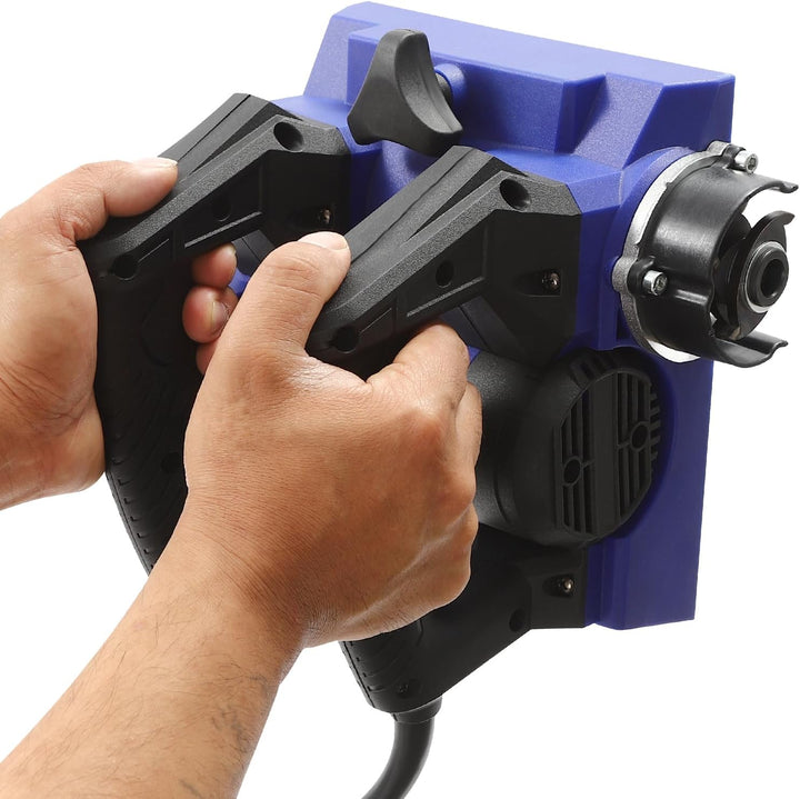 Betonfräse Elektrische 1300W, 1000-4000r/min Sanierungsfräse Einstellbare Tiefe 1-4mm Putzfräse Maue