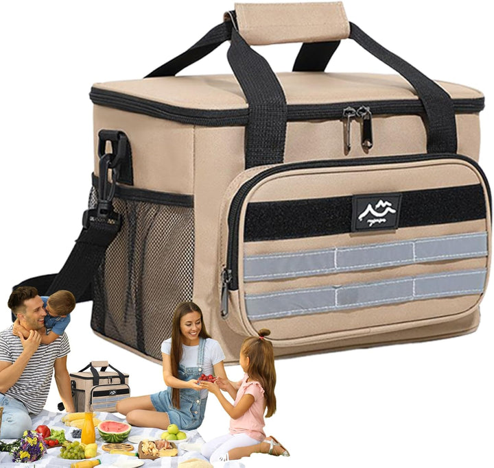 Beach Cooler, Insulated Lunch Box, 11.81x8.27x7.28 Inches Waterproof Transport Box, Lightweight Desi