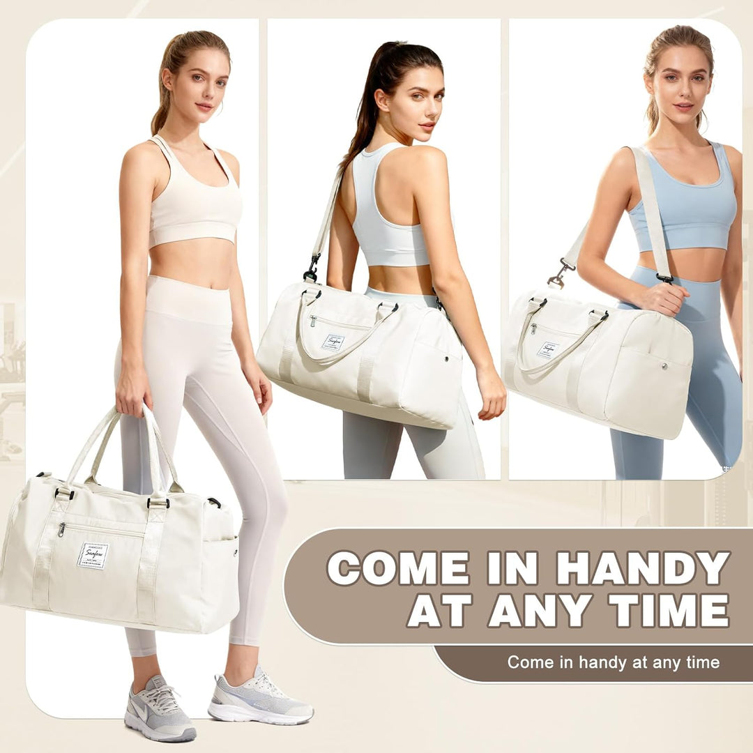 Sport Duffel Bag Damen Herren Sporttasche mit Schuhfach & Nassfach Reisetasche Handgepäck Tasche Spo