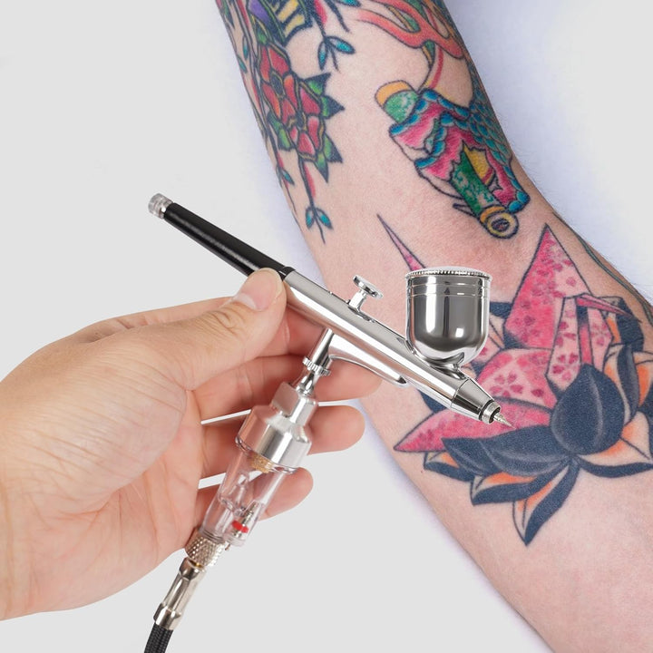 Luftpinsel-Set, Airbrush Set mit Kompressor für Modellbau Nailart Kunstmalerei und DIY Projekte 7cc