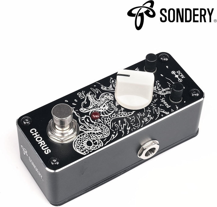 Sondery Chorus Pedal für Gitarren Mini Analog Chorus Effektpedal True Bypass Art Series