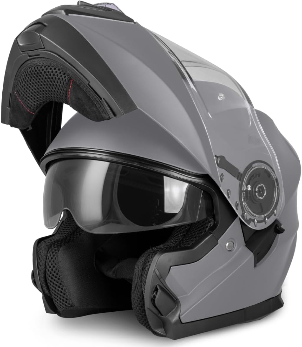 VINZ Santos Klapphelm mit Sonnenblende | ECE 22.06 & PINLOCK vorbereitet | Motorrad Helm Integralhel