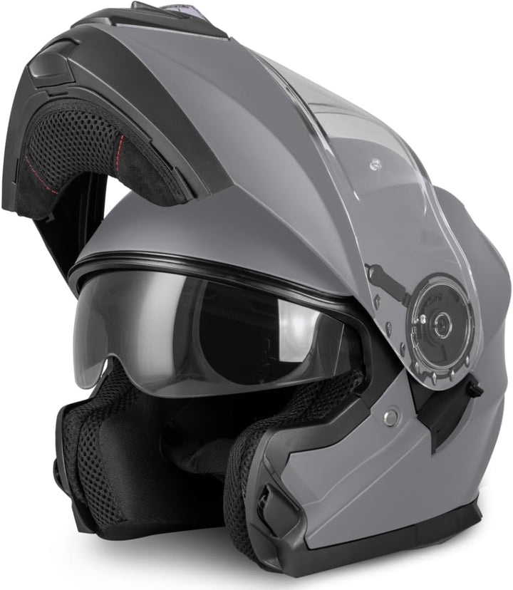 VINZ Santos Klapphelm mit Sonnenblende | ECE 22.06 & PINLOCK vorbereitet | Motorrad Helm Integralhel