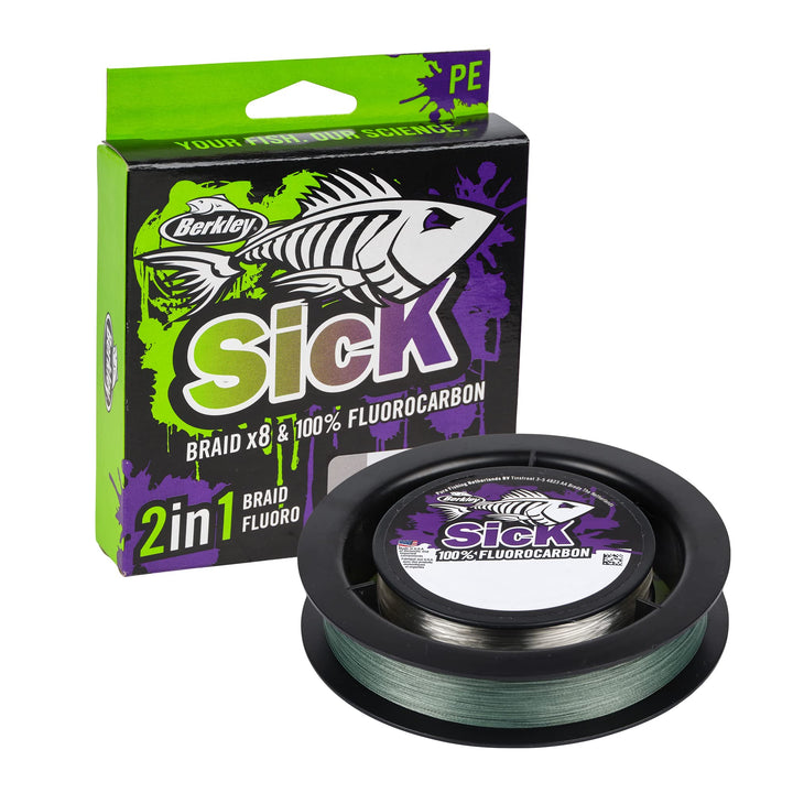 Berkley Sick Braid and Fluorocarbon Leader Pack – Kombination aus super glatter 8-fach geflochtener