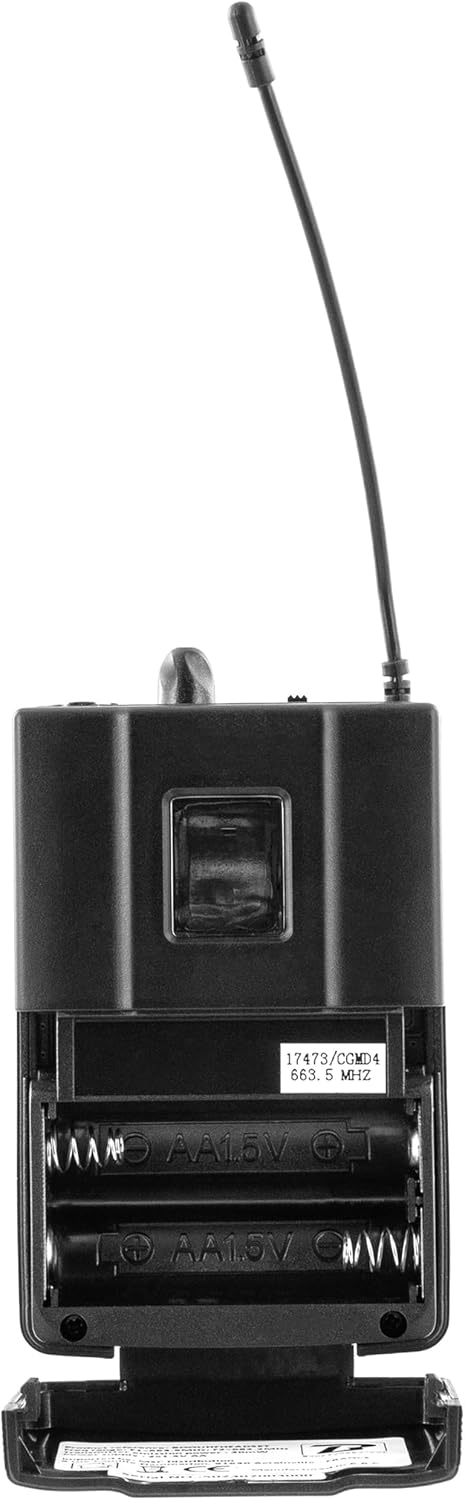 BoomTone DJ-Headset, kabellos, UHF Headset, feste Frequenz 682,2 MHz, Schwarz, kompatibel mit BoomTo