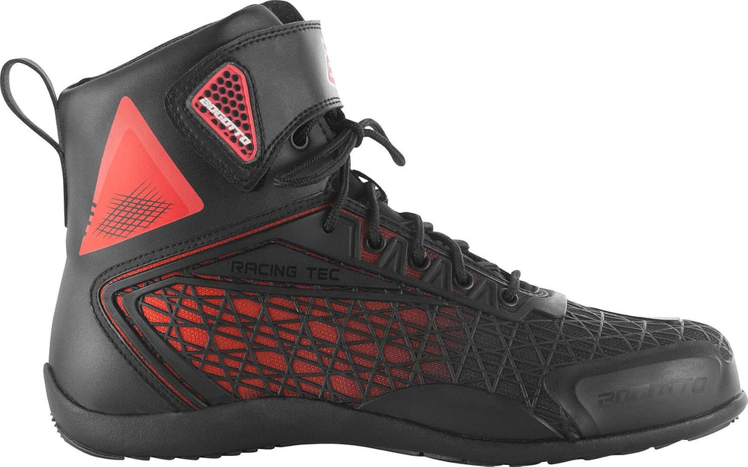 Bogotto Aaron Motorradstiefel, schwarz/rot, 47 47 EU Schwarz Rot, 47 EU Schwarz Rot