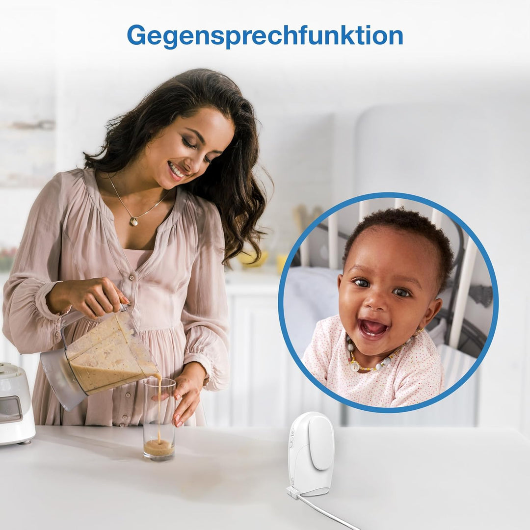 VTech Digitales Audio-Babyphon DM1212 – DECT-Technologie, Gegensprechfunktion, Geräuschpegelanzeige,
