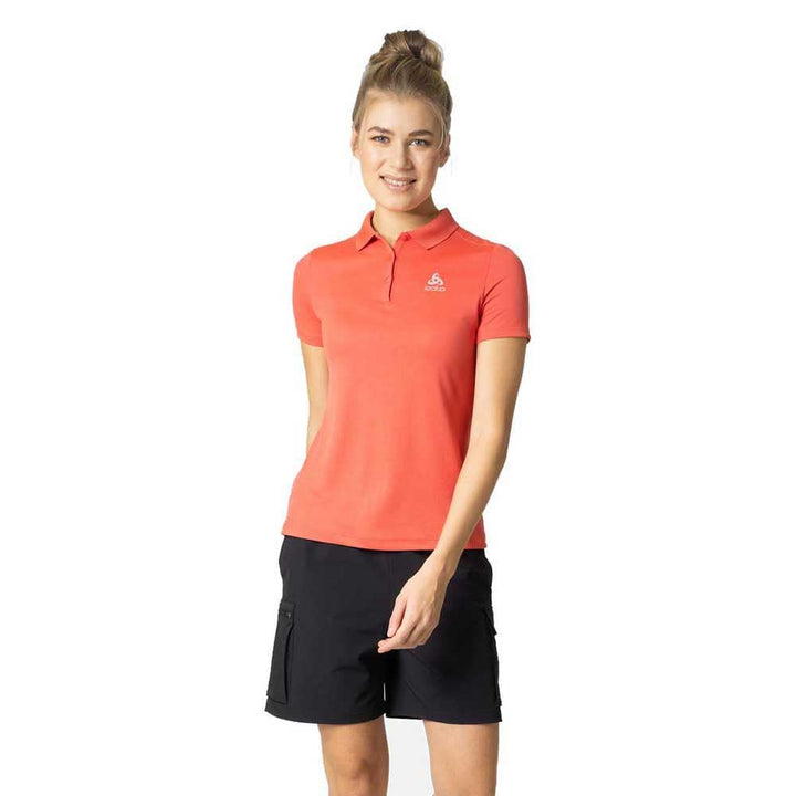 Odlo Damen F-Dry Kurzarm Polo Shirt S Cayenne, S Cayenne