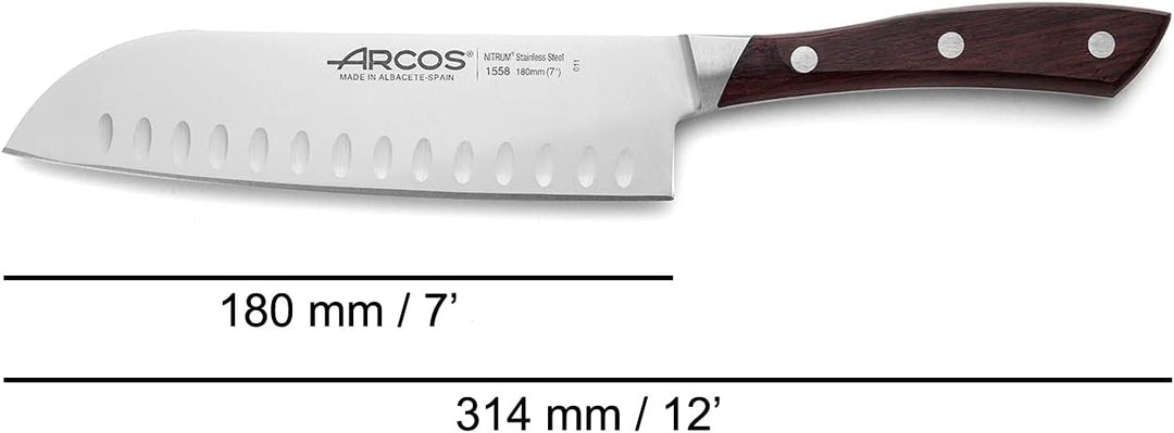 Arcos Serie Natura - Santoku Messer Messer Asiatischer Art- Klinge aus Nitrum geschmiedetem Edelstah