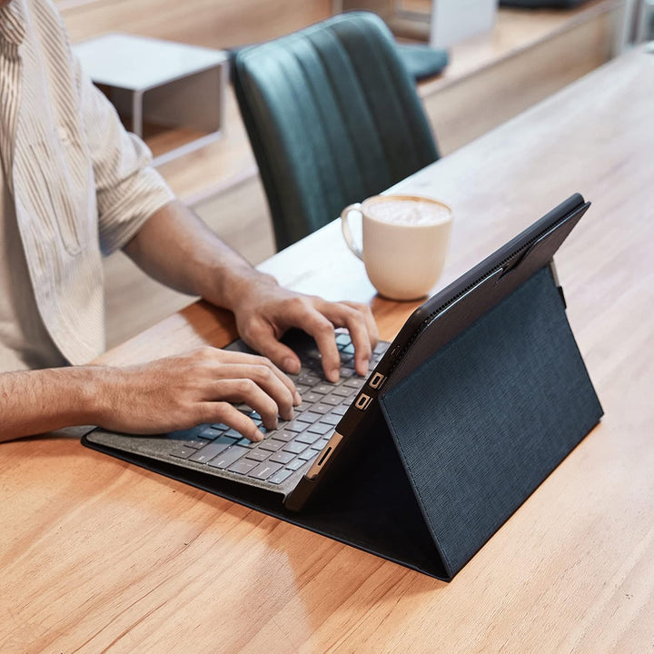 Omnpak Hülle für Surface Pro 8 Tablet, Business-Hülle mit Stifthalter, Einstellbarer Multi-Betrachtu