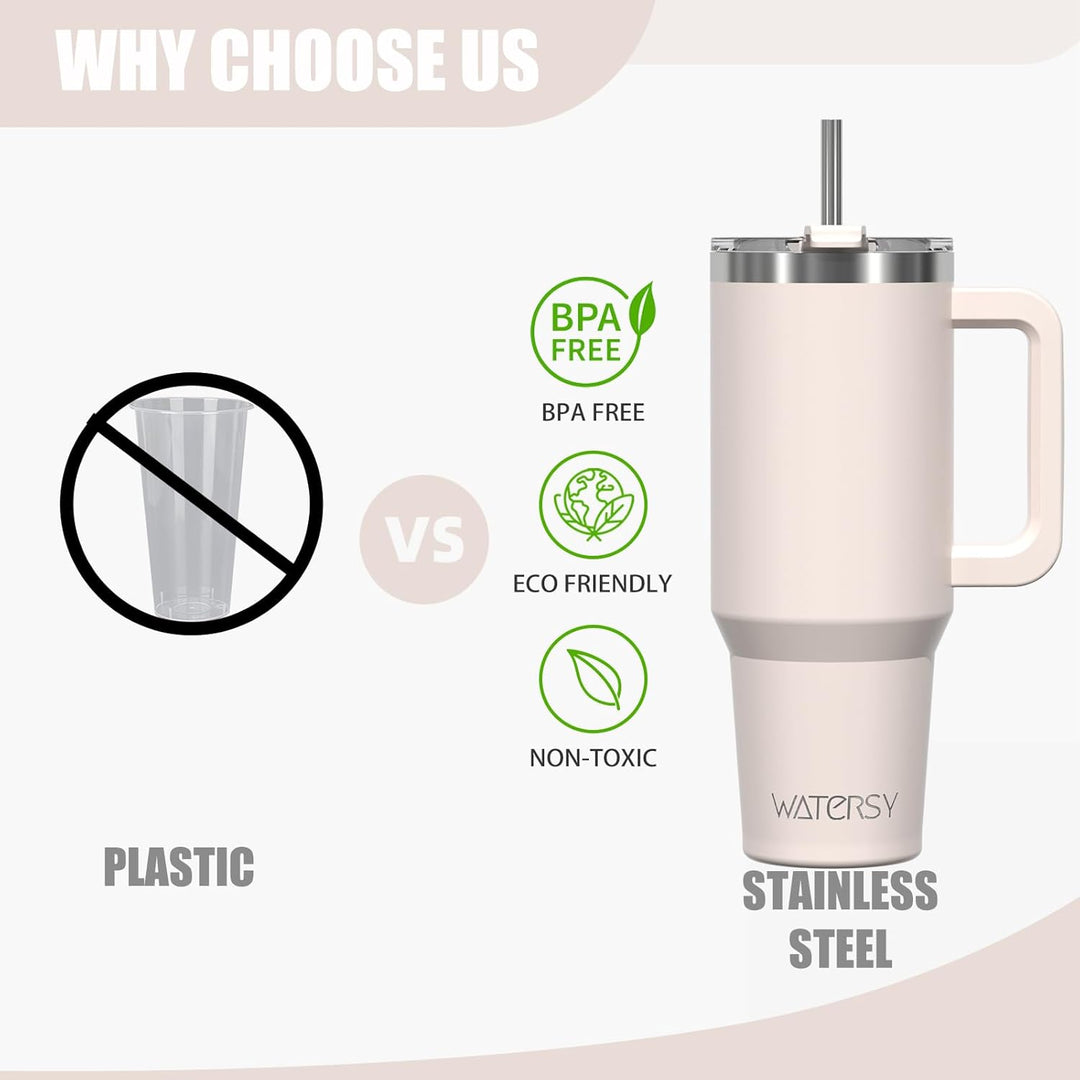 WATERSY 40oz Kaffeebecher to Go Thermobecher Doppelwandiger Edelstahl Vakuum Auslaufsicher Trinkbech
